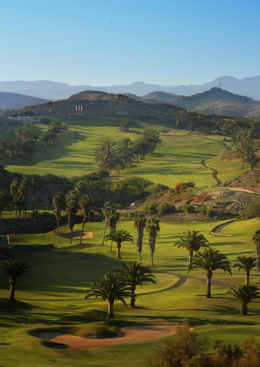 Views of Salobre Golf Resort and mountains in Gran Canaria