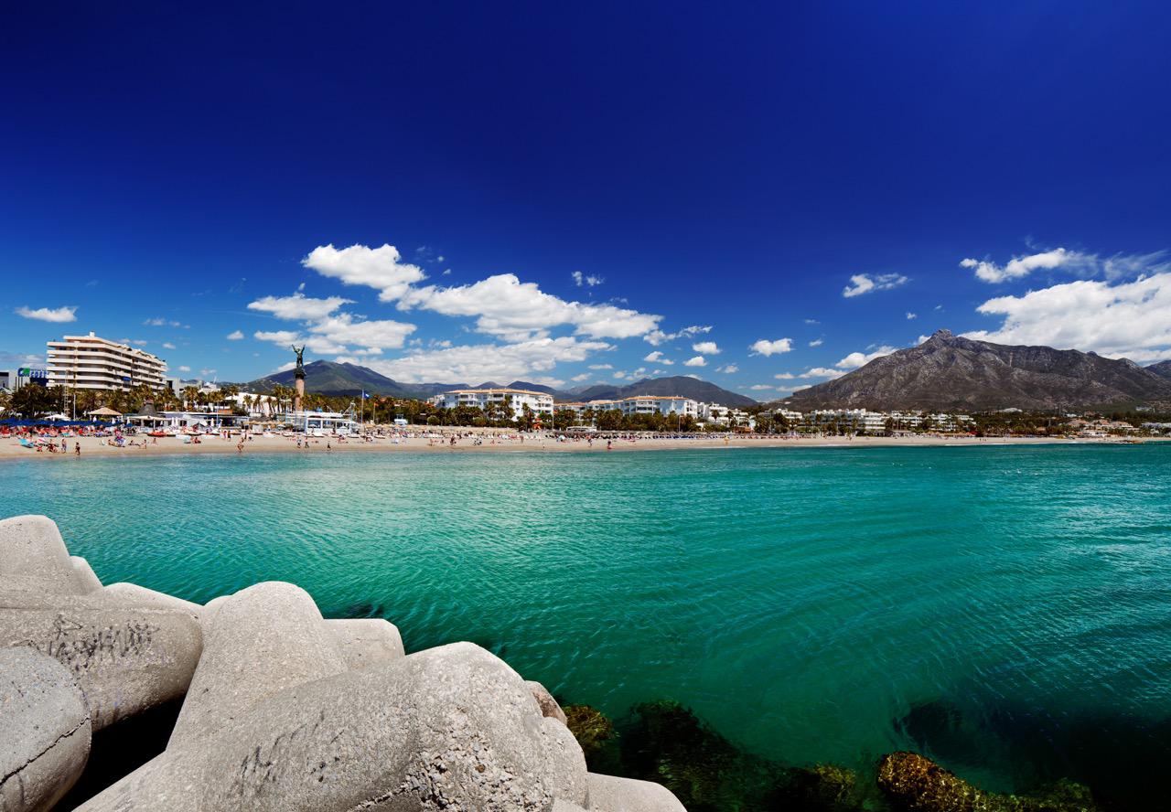 Marbella coastline from the sea