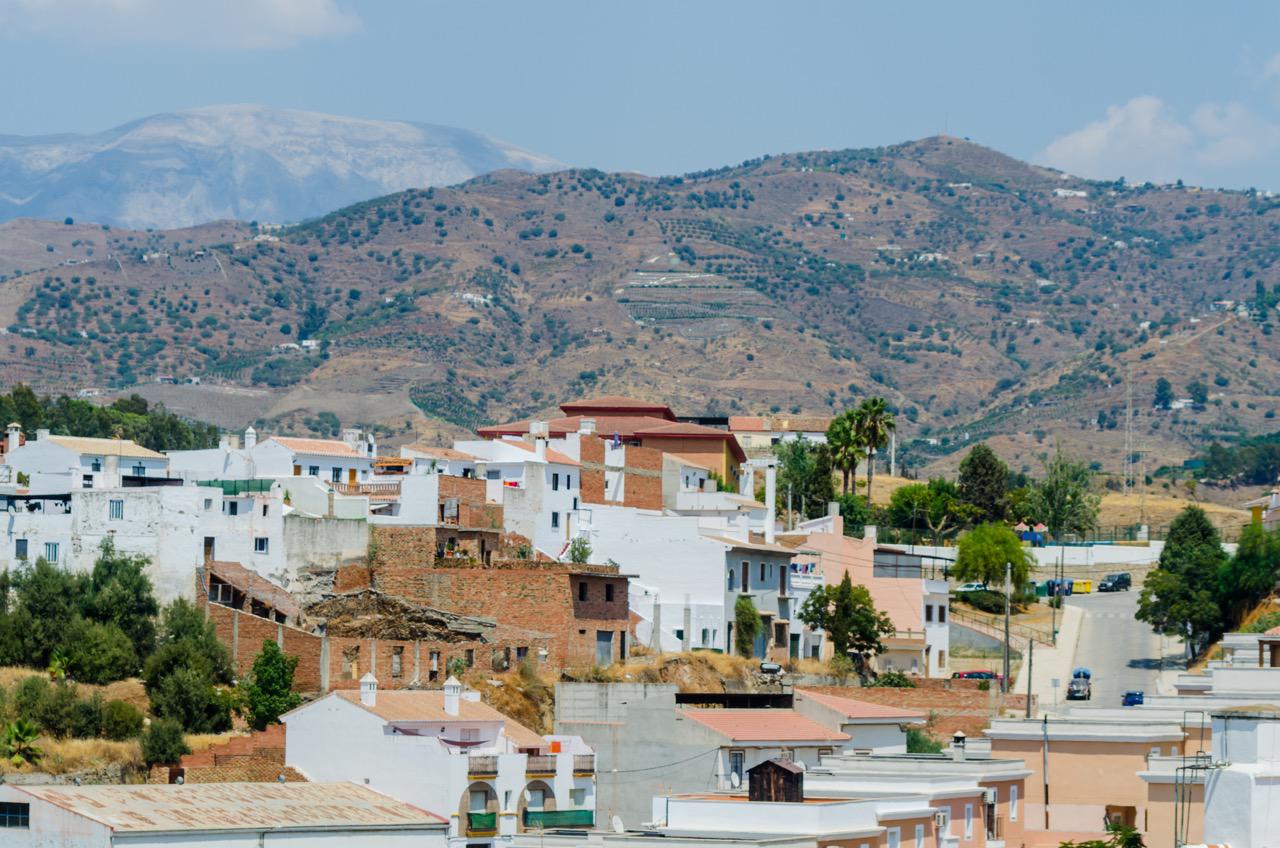 Mountain view backdrop from Vera town pueblo